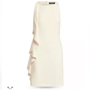 Ralph Lauren Ruffled Georgette Cocktail Dress Size 12